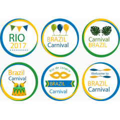 圆形巴西狂欢节标志