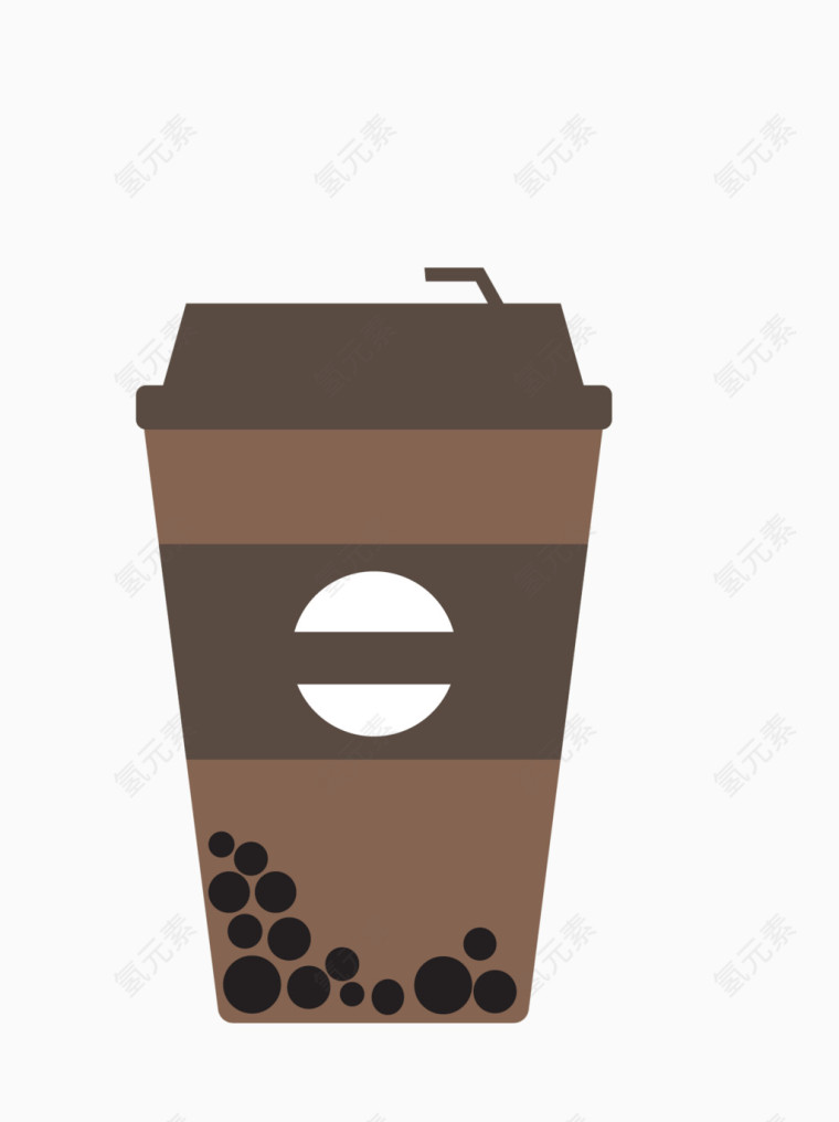 棕色咖啡杯子素材