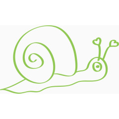 绿色线条蜗牛
