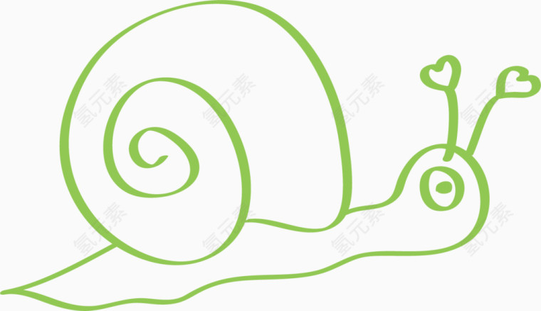 绿色线条蜗牛