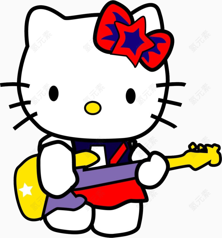 弹吉他的HELLO KITTY