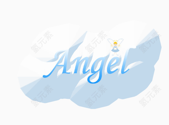 英语天使angel艺术字