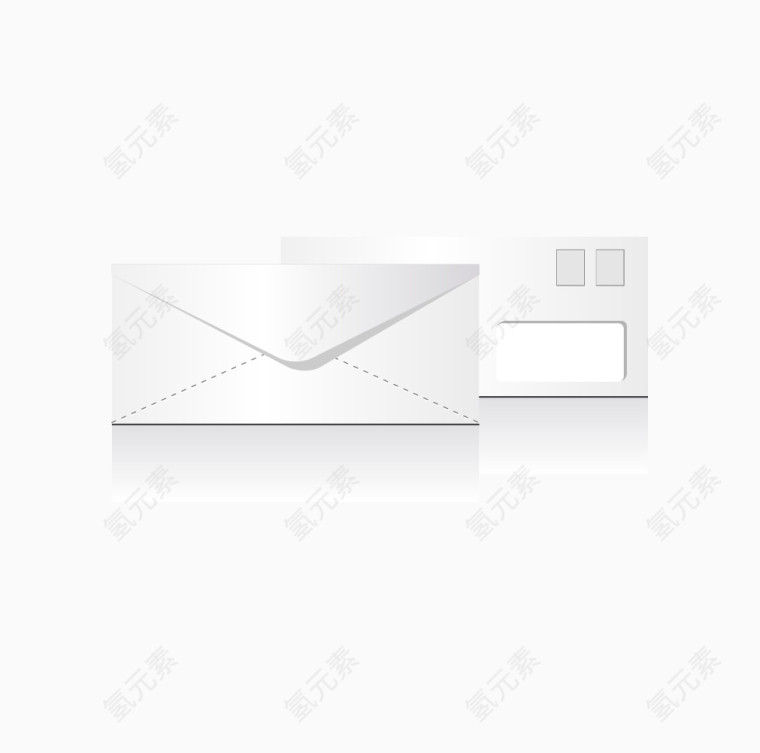 矢量盒子立体拟真白色标牌