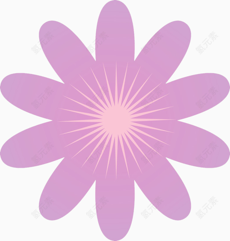 可爱紫色卡通菊花