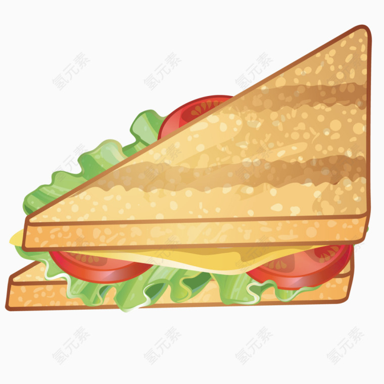 卡通蔬菜三明治