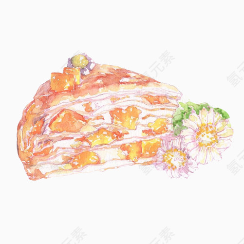 红薯饼手绘画素材图片