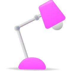 粉色白灯泡台灯