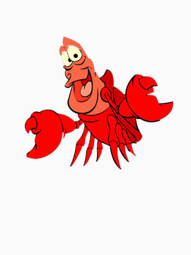 卡通的红色的大龙虾