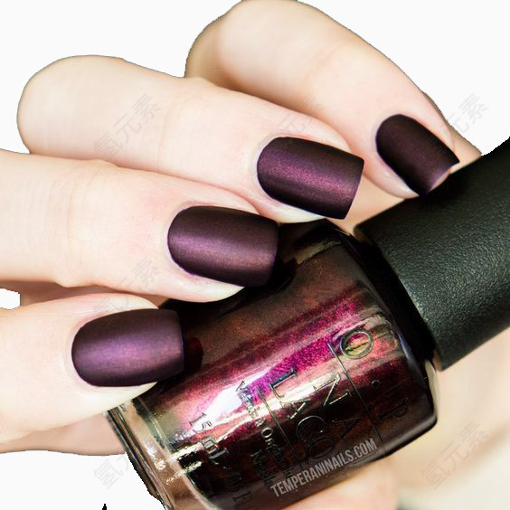 哑光紫红色指甲油变色系列