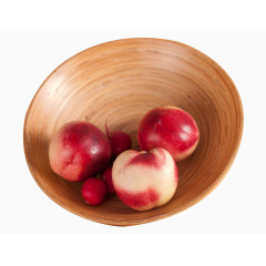 木碗里的桃子