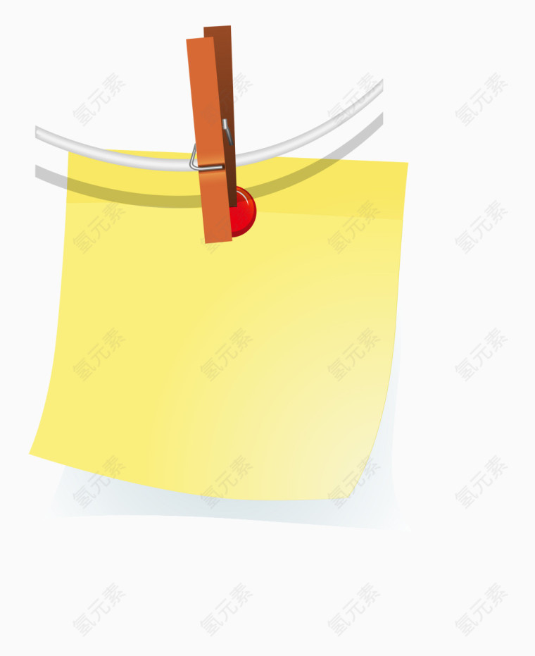 黄色绳子上的撕纸标签背景