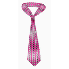 粉红格子领带