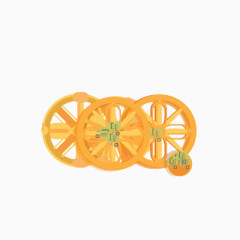 橙色车轮