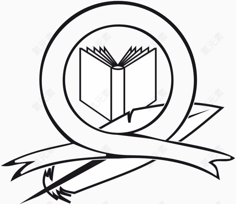 展开的书logo