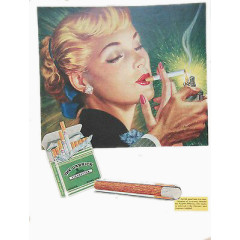 香烟海报抽烟美女