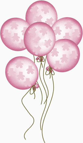 粉色花纹气球