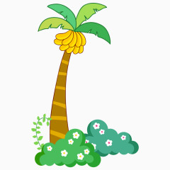 卡通椰子树