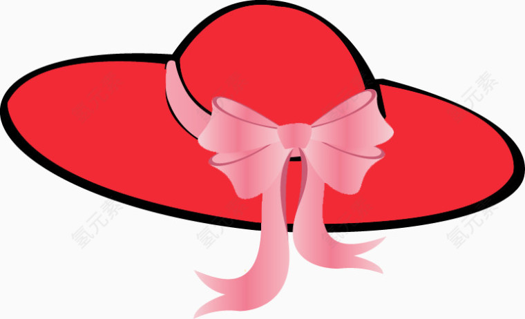 蝴蝶结粉色帽子