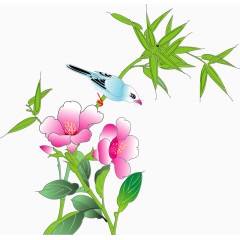 矢量中国古典花鸟