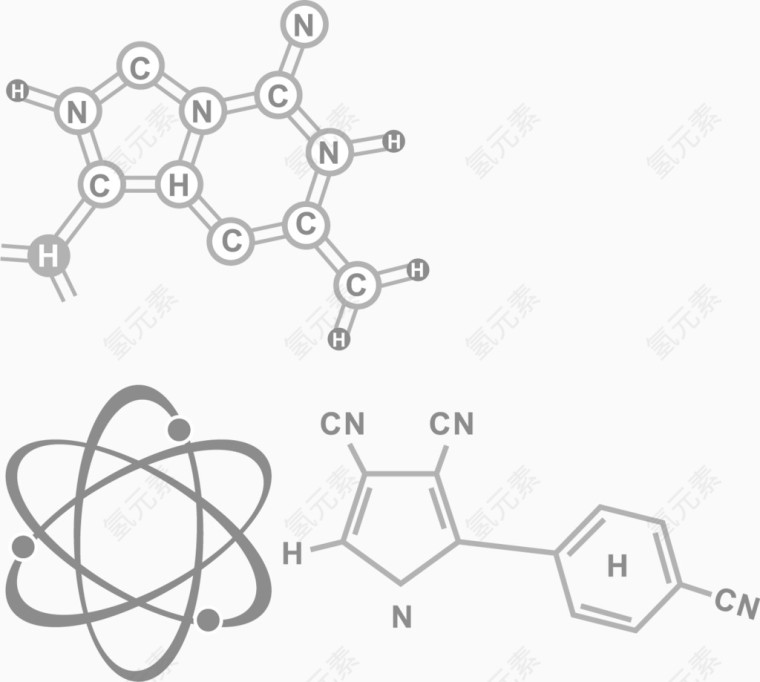 生物化学主题矢量素材