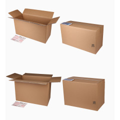 快递包装盒纸盒子素材