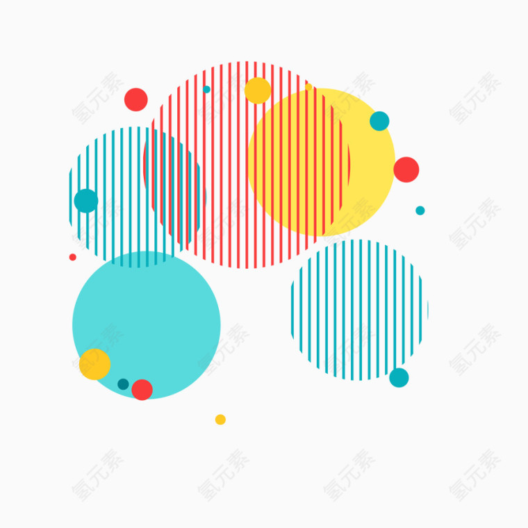 彩色线条组成的圆形图案