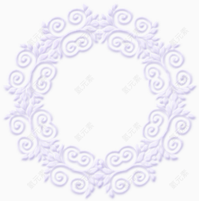 紫色花纹圆环