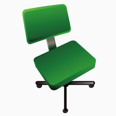 矢量卡通绿色座椅摇椅