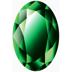 绿色椭圆形的钻石