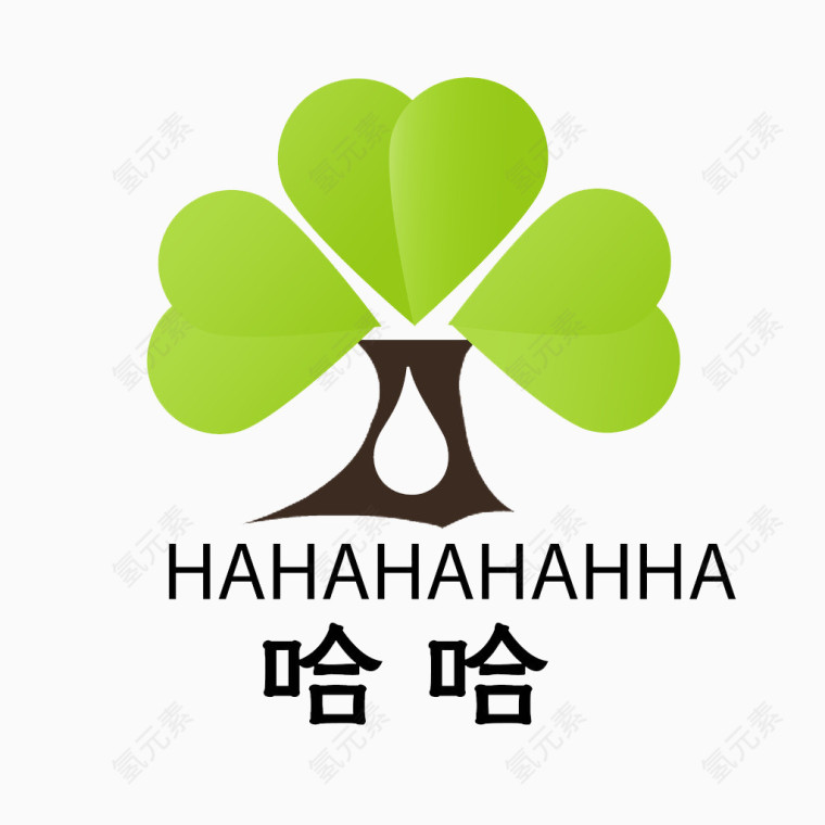 哈哈卡通logo设计