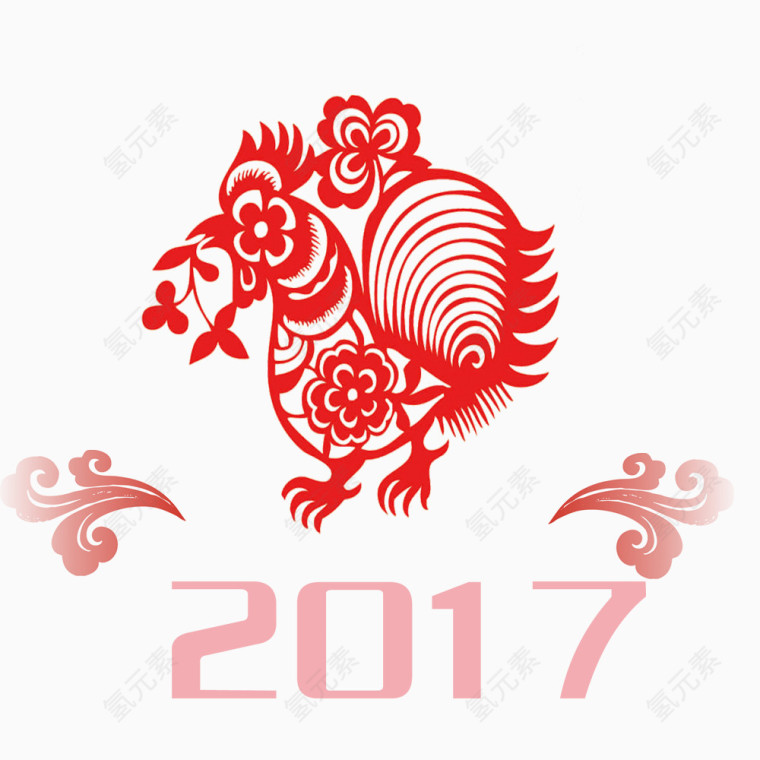 2017鸡年剪纸