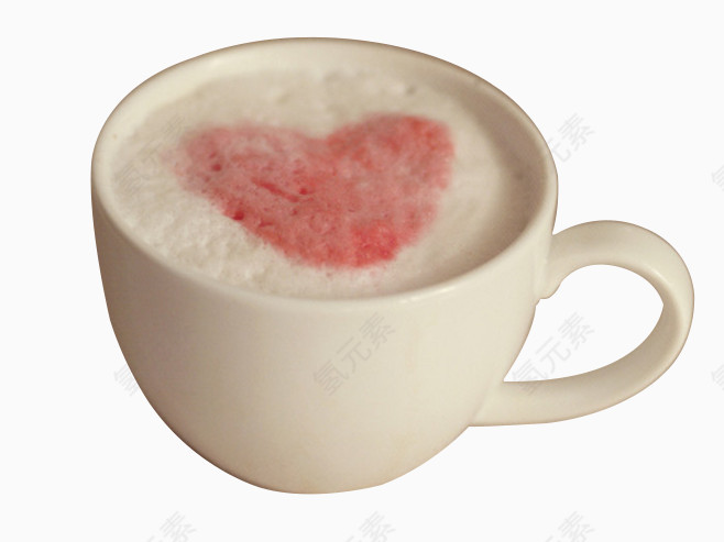 爱心泡沫热奶茶