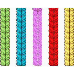矢量手绘麻花辫