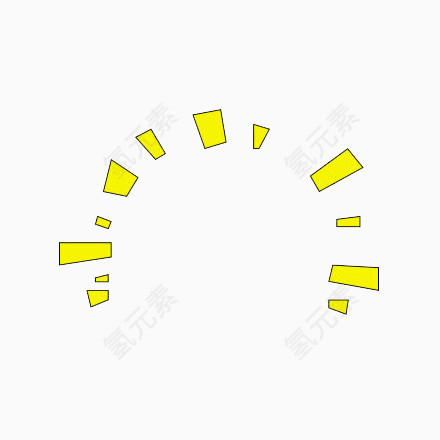 黄色的放射图标