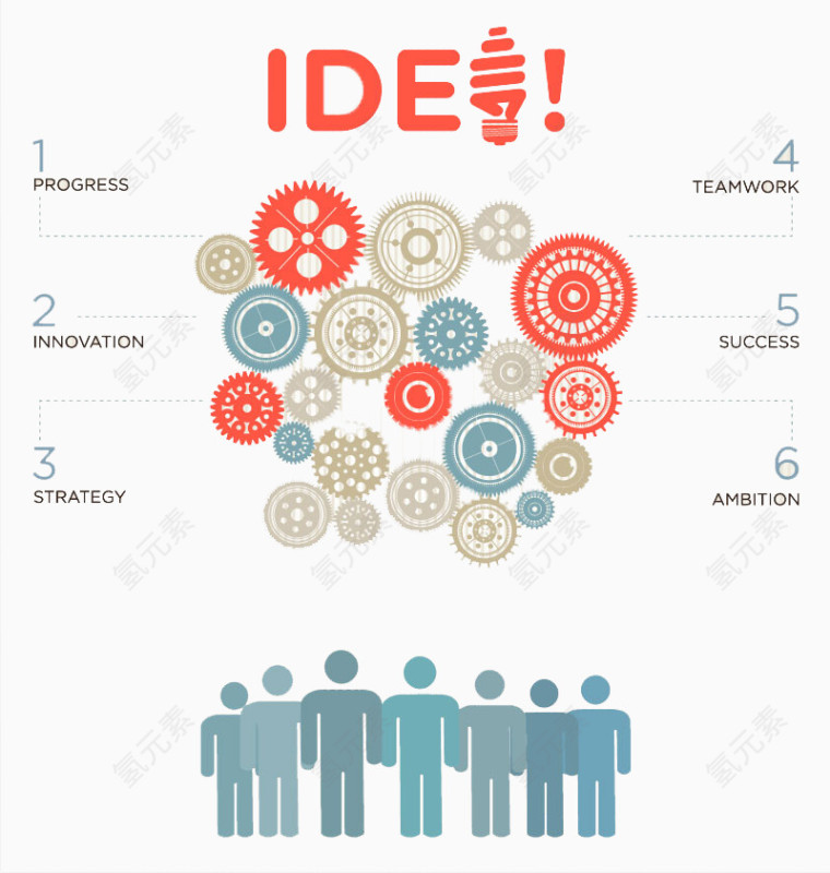 创意思维商务信息图矢量素材