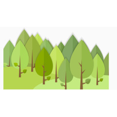 绿色树林设计矢量素材