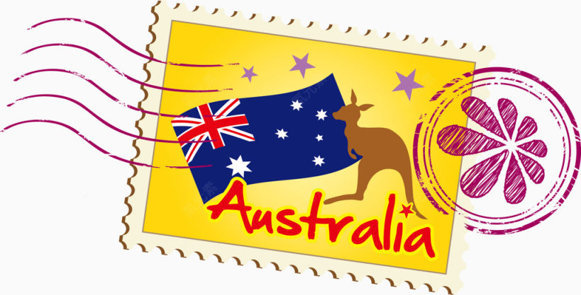 邮票澳大利亚矢量下载