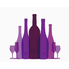 紫色酒瓶