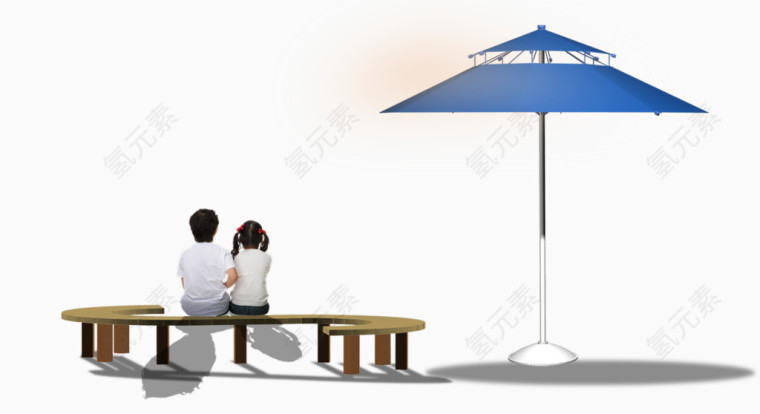 户外椅子太阳伞免抠素材