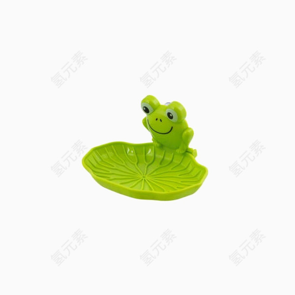 家英清新可爱青蛙双吸盘香皂盒绿色