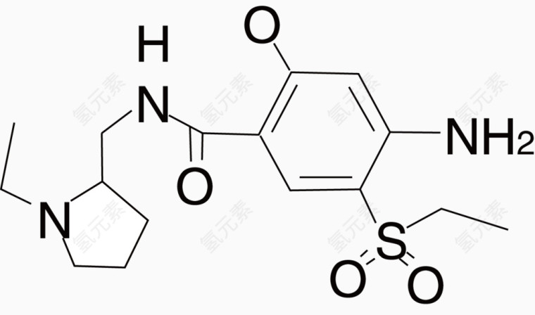 阿米舒必利分子结构