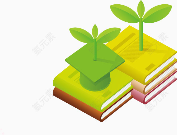 矢量书籍植物