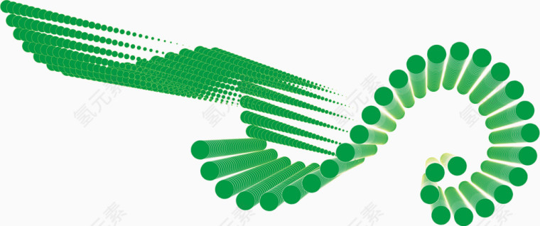 绿色排列木棍矢量图