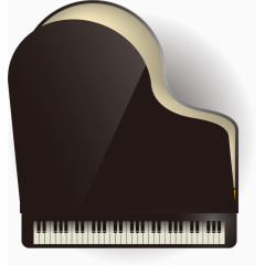 矢量三角黑色钢琴