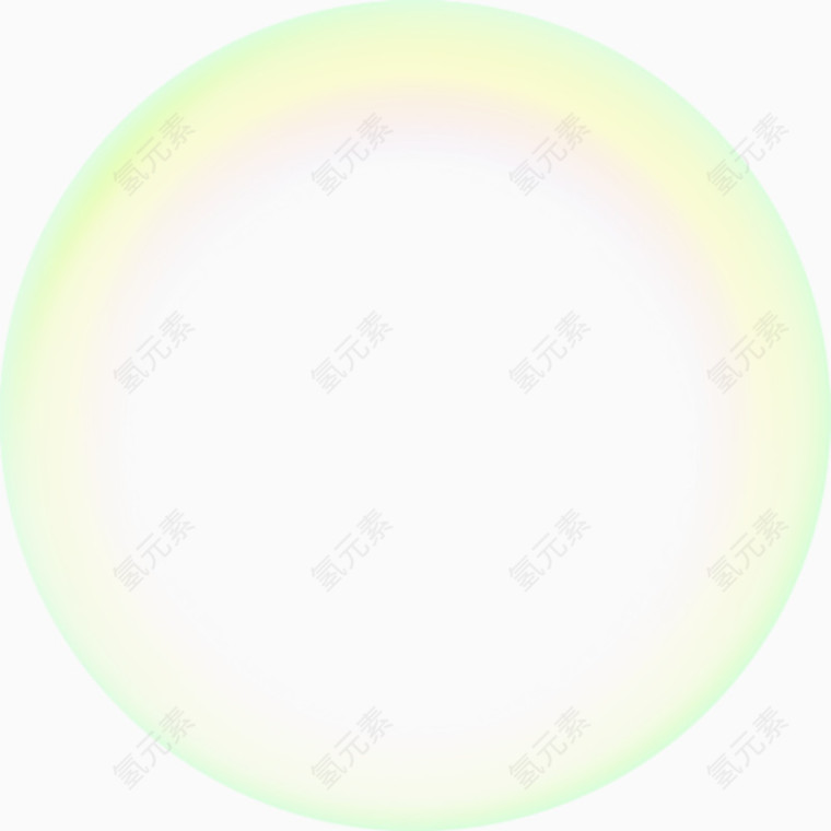 绿色漂浮透明圆形