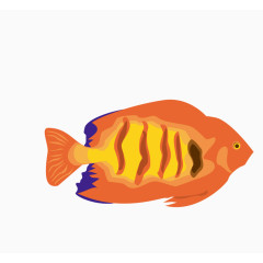 色彩斑斓的红鱼矢量素材