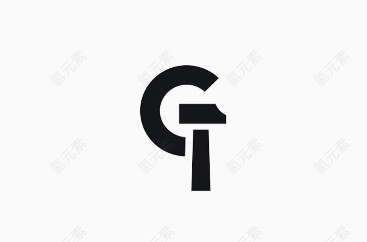 黑色字母G设计图案