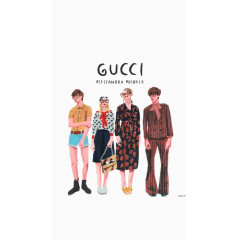 清新 手绘大牌GUCCI