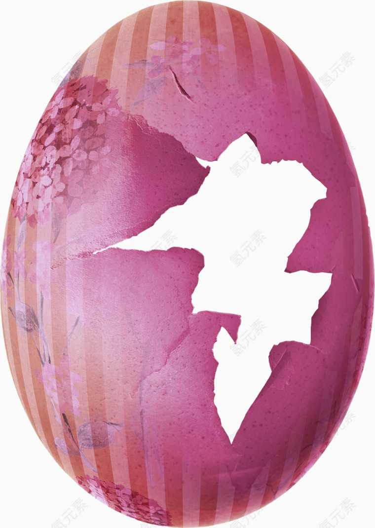 粉色花纹蛋壳