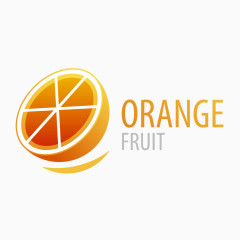 橘黄色橙子造型图形